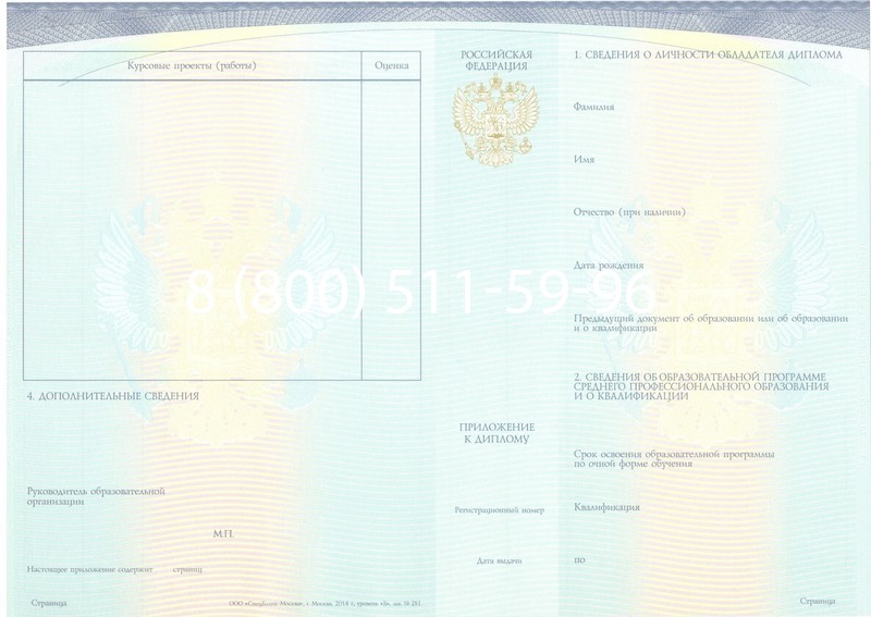 Купить Диплом колледжа (Спецбланк) 2014-2024 года в Елце Купить Диплом колледжа (Спецбланк) 2014-2024 года в Елце